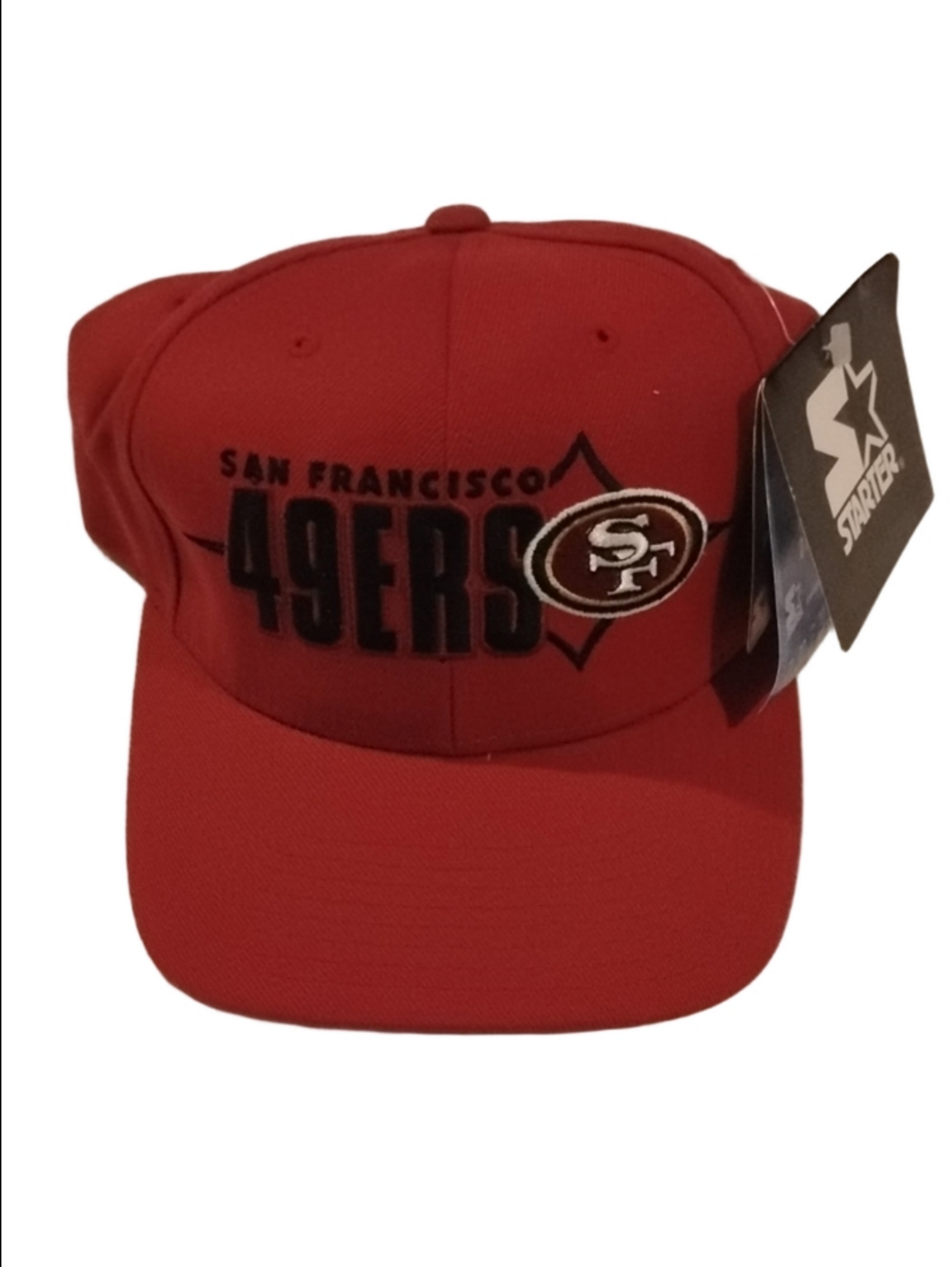 STARTER Vintage San Francisco 49ers Red and Black Logo Cap